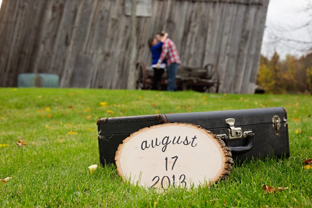 Cornwall Engagement Sessionsave the date plaque