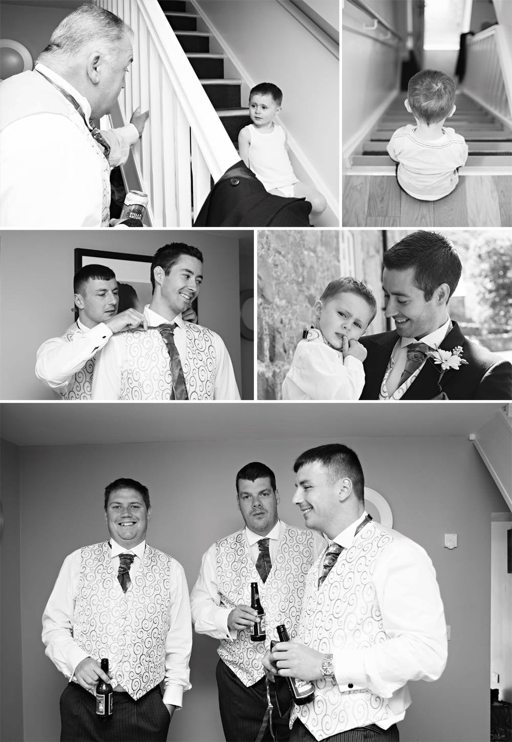 North Wales wedding - guys getting ready