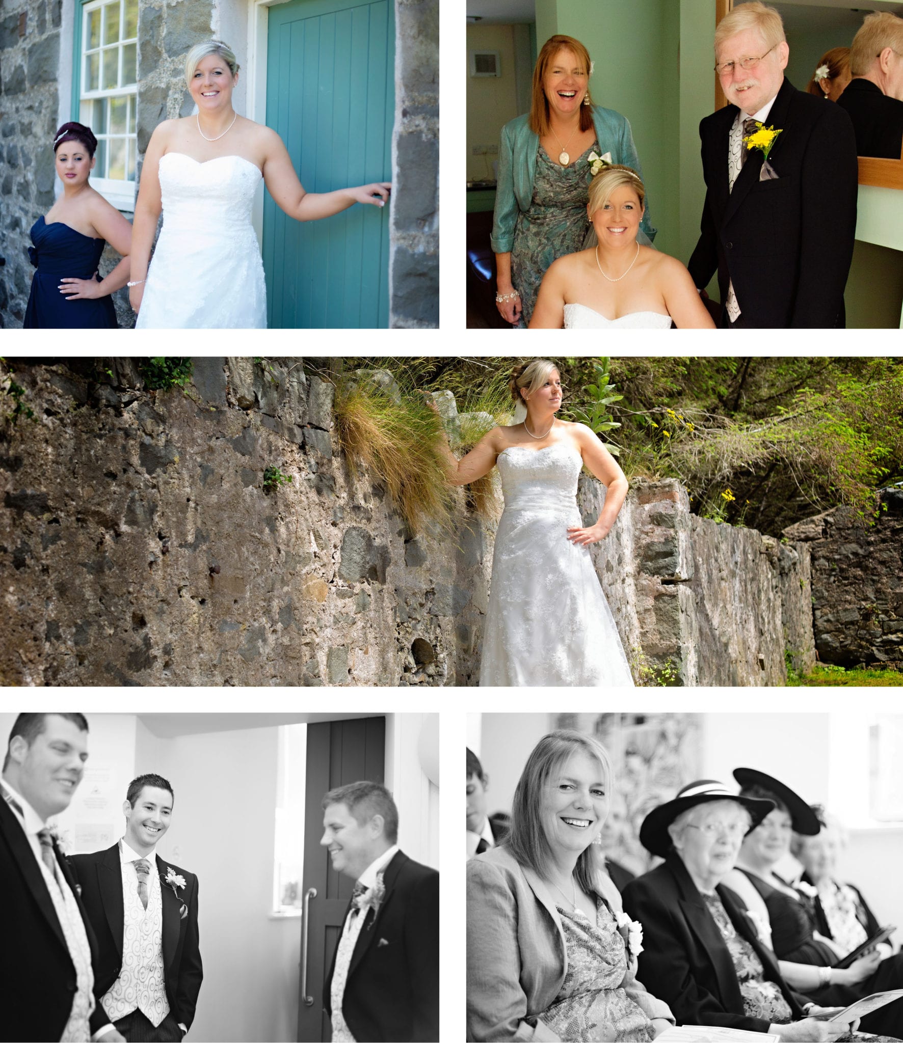 North Wales wedding - bride with mother and father