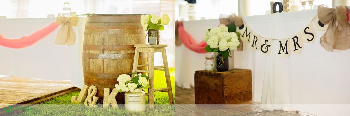 Outdoor Cornwall Wedding - burlap decor