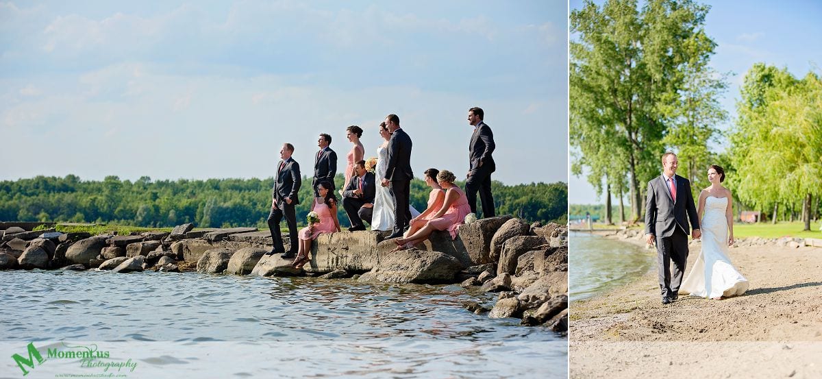 Outdoor Cornwall Wedding - bride and groom walking along shoreline