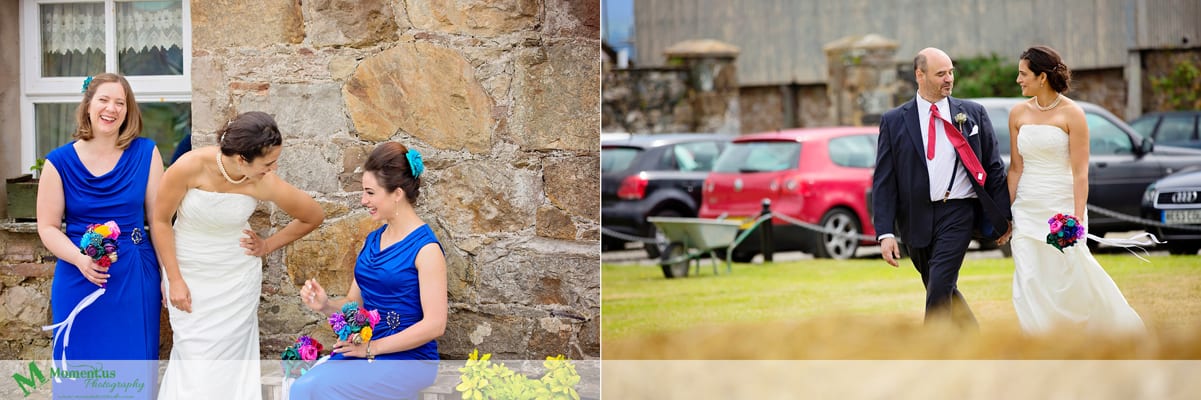 Fort Belan Wedding - bride walking with father