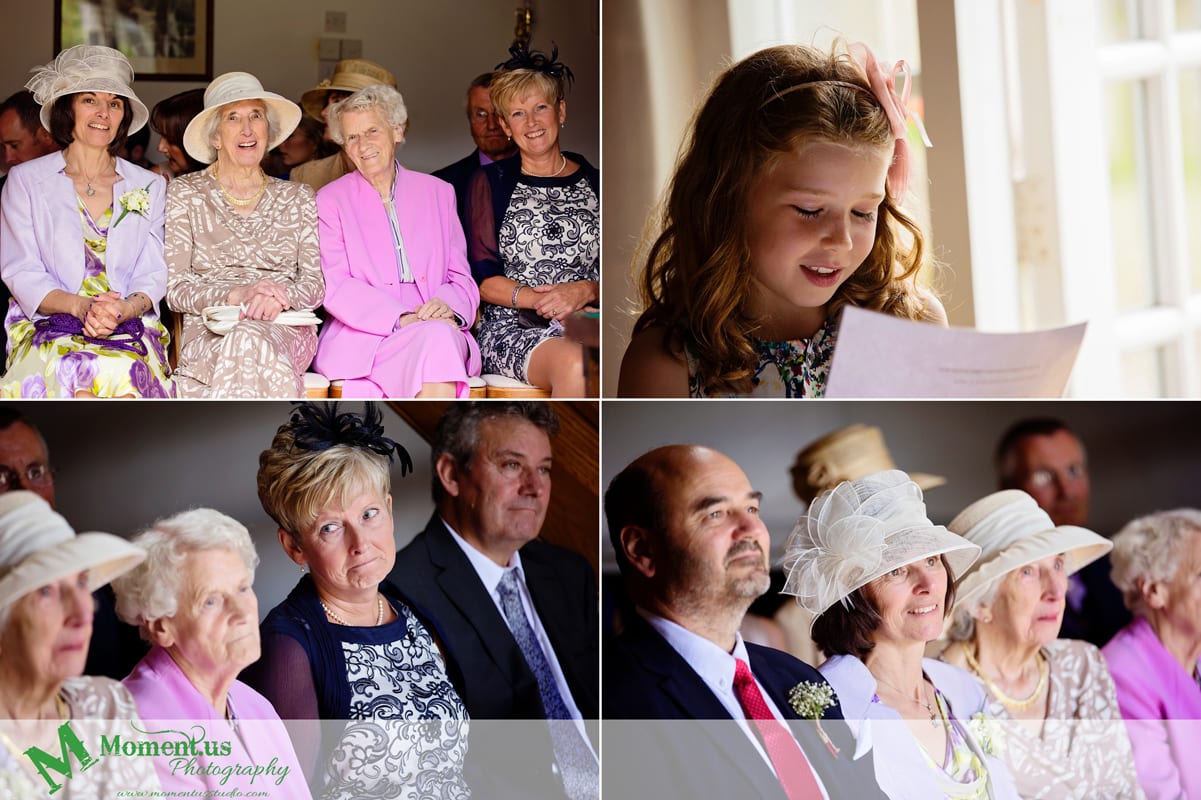 Fort Belan Wedding - little girl doing wedding reading