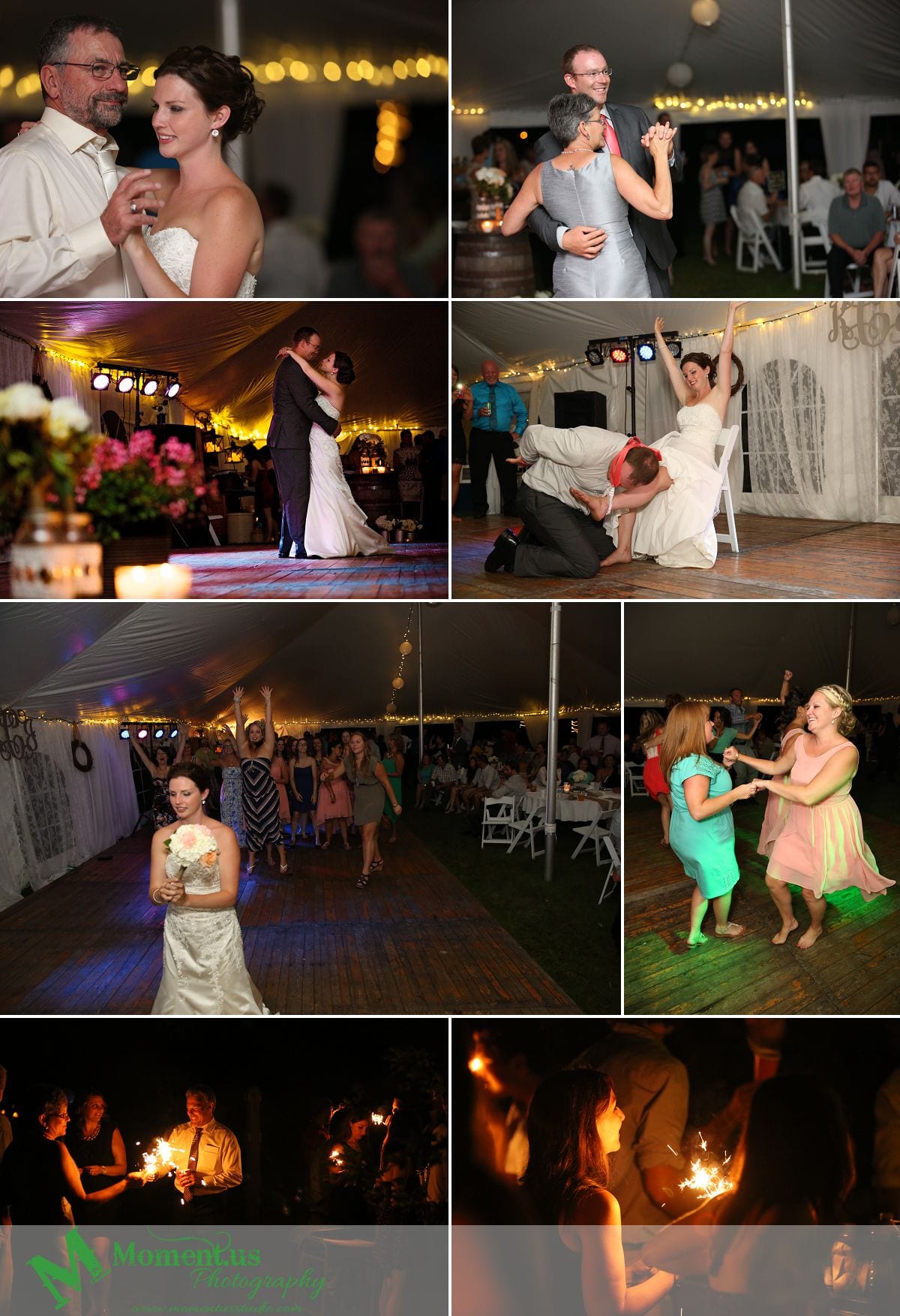 Outdoor Cornwall Wedding - night time sparklers