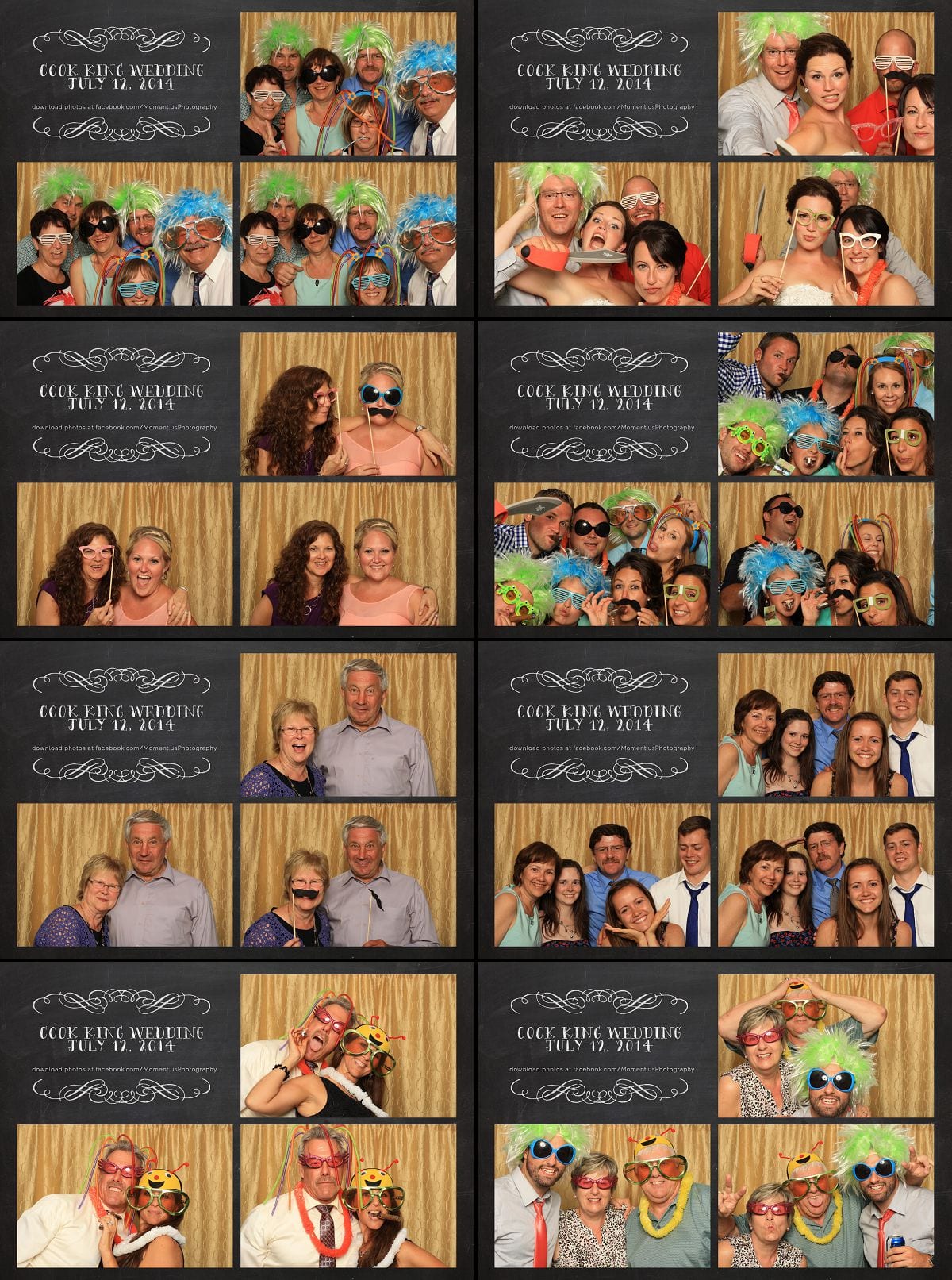 Outdoor Cornwall Wedding - photo booth with gold backgroun