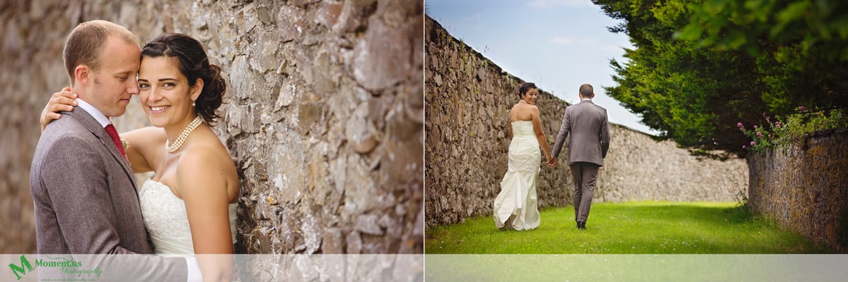 Fort Belan Wedding - bride looking over shoulder