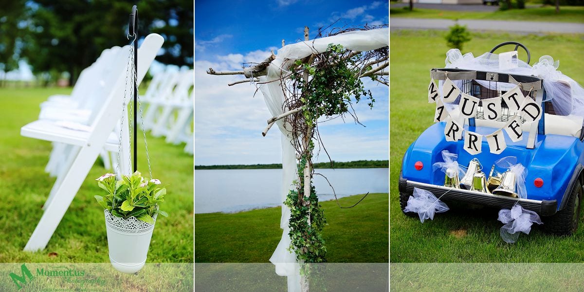 Outdoor Cornwall Wedding - golf cart
