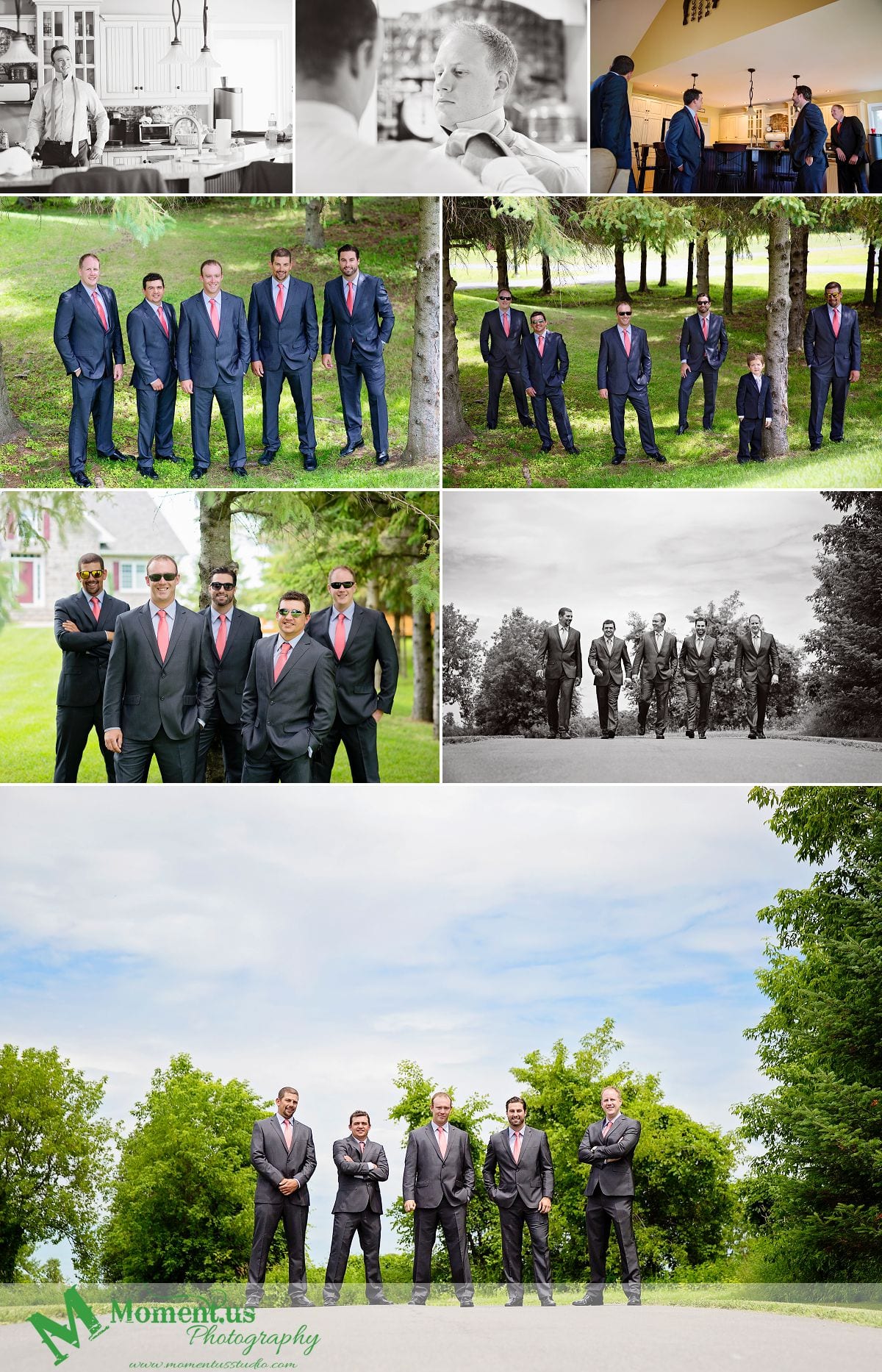 Outdoor Cornwall Wedding - guys on road