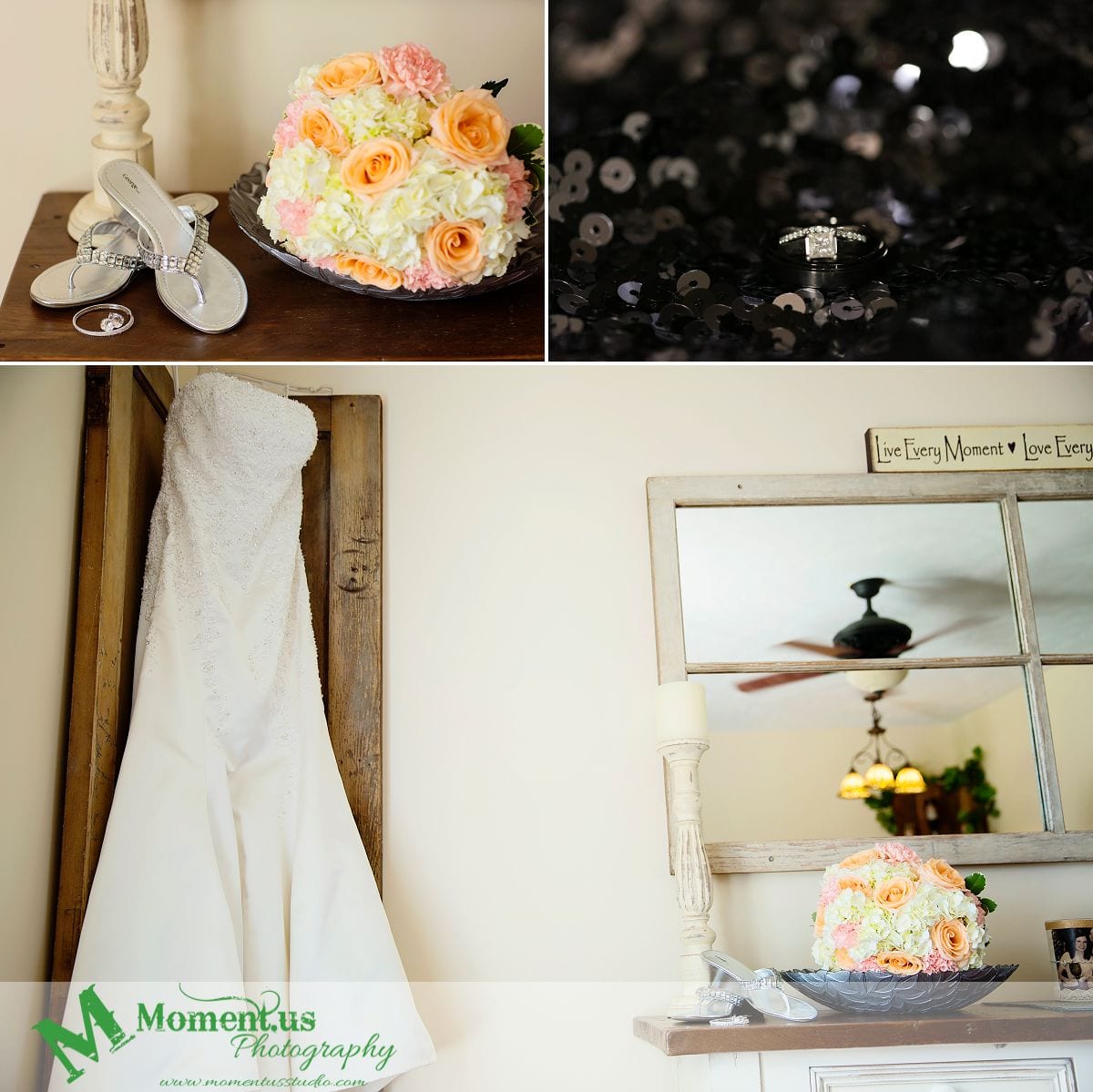 Outdoor Cornwall Wedding - ring on black sequins