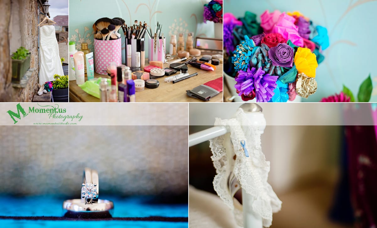 Fort Belan Wedding - origami bouquet