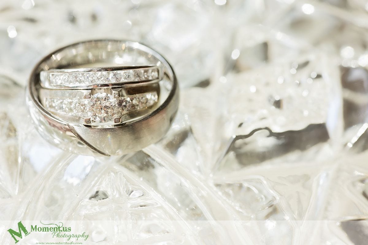 Williamstown Country Wedding - wedding bands on glass bowl