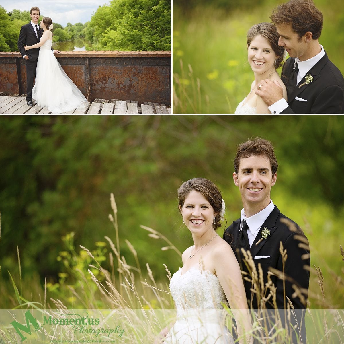 Williamstown Country Wedding - bride and groom on Peanut Line bridge