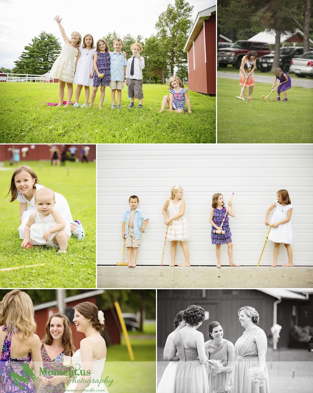 Williamstown Country Wedding - kids with croquet mallets