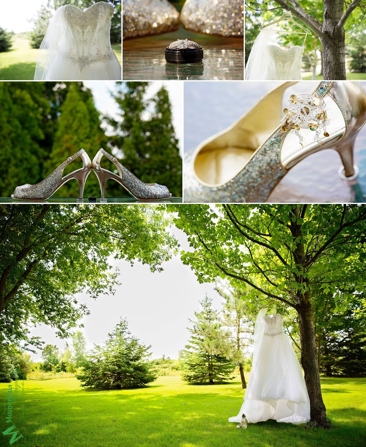 Elegant Cornwall wedding - gold glitter shoes