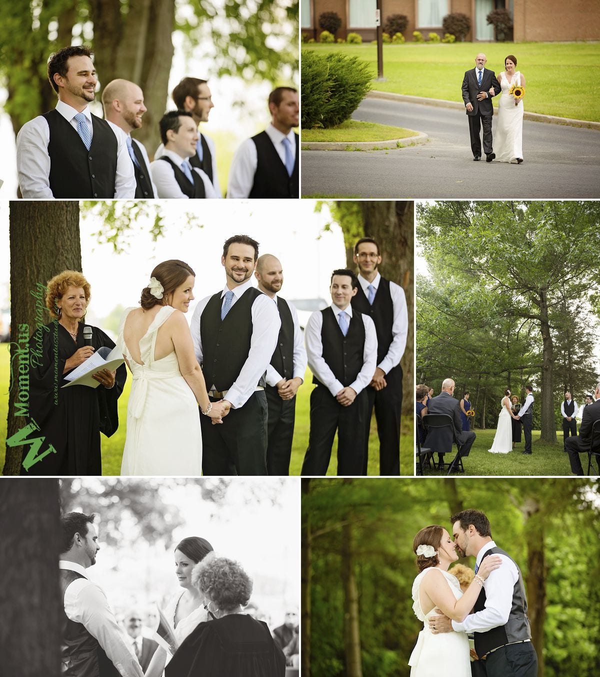 NAV Centre Cornwall weddings - bride walking down road