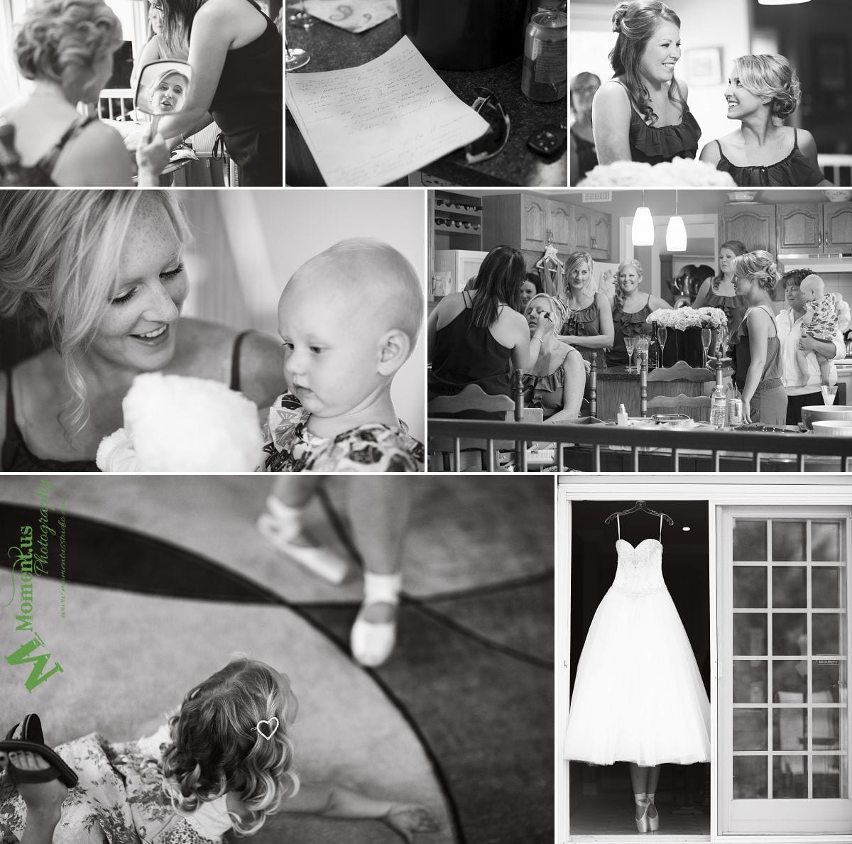 Elegant Cornwall wedding - dress hanging in doorway