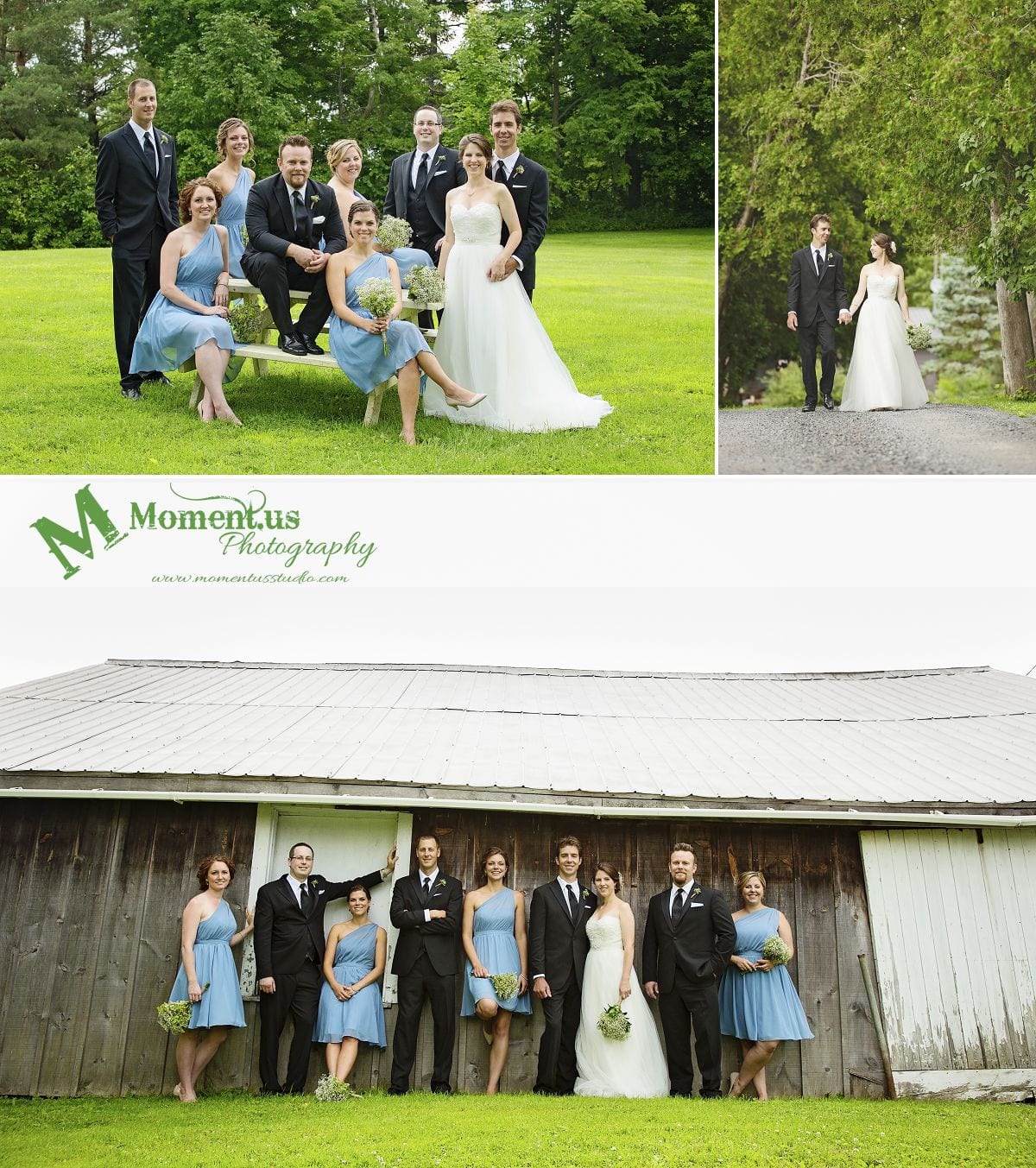 Williamstown Country Wedding - wedding party on picnic table