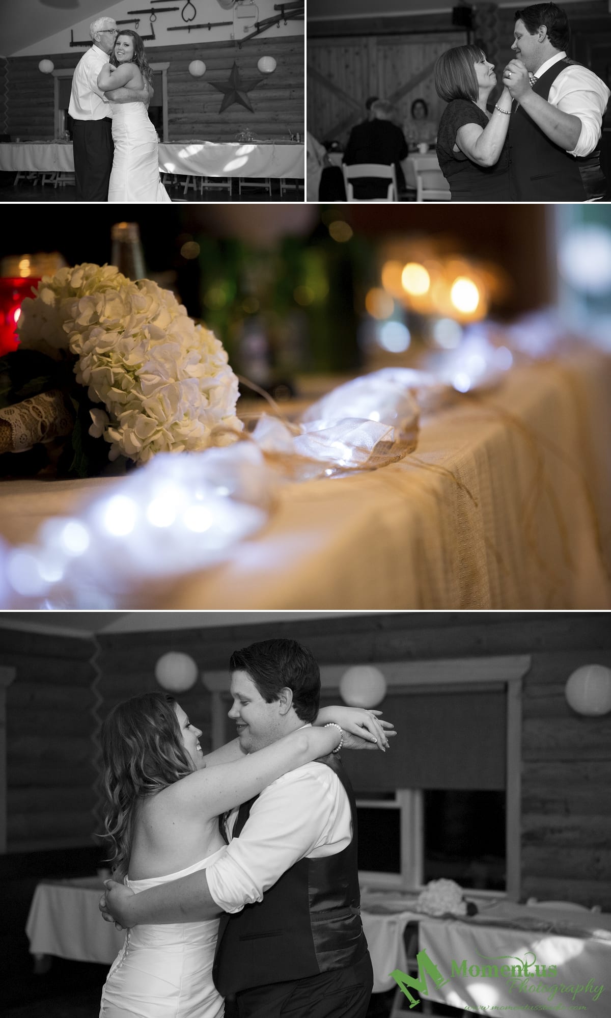 rustic country wedding photos - bouquet on table