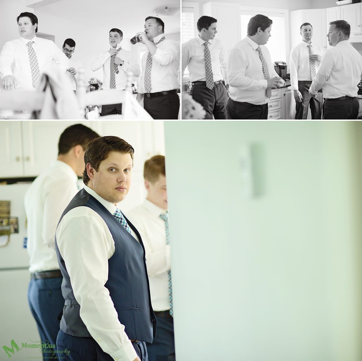 rustic country wedding photos - groom in waistcoat