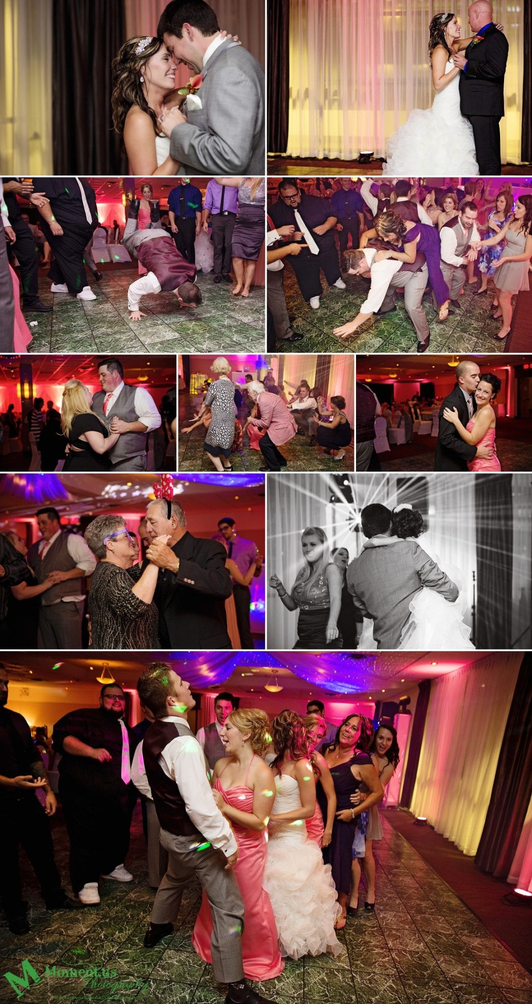 NAVCentre wedding party on dancefloor - Cornwall wedding photographer