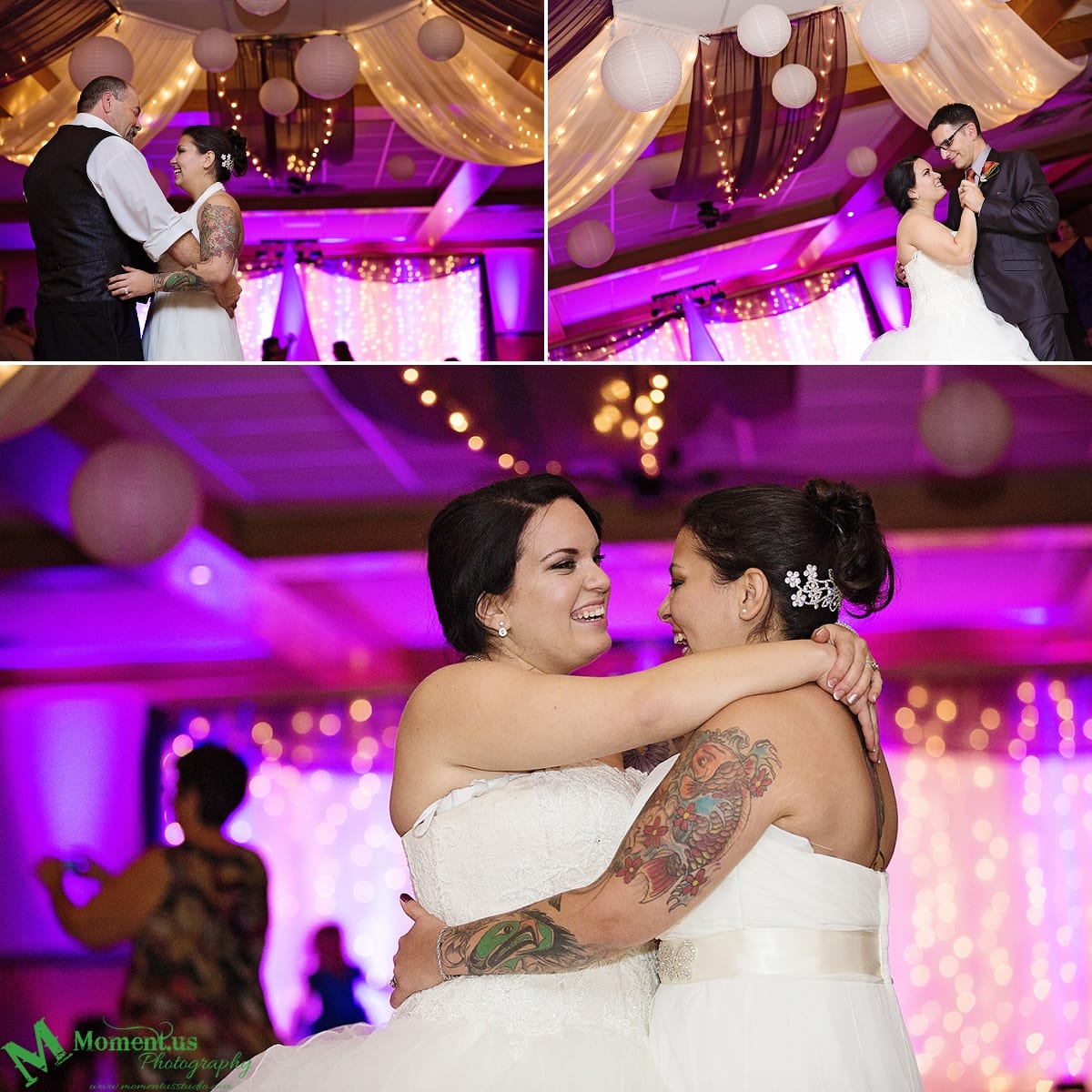 Alexandria wedding - first dances pink uplighting