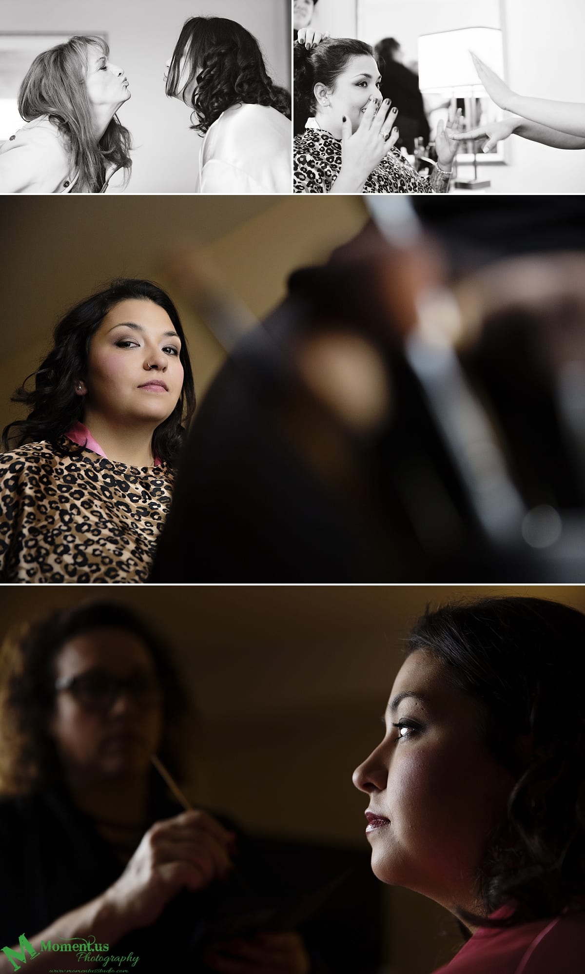 Alexandria wedding - bride getting makeup done
