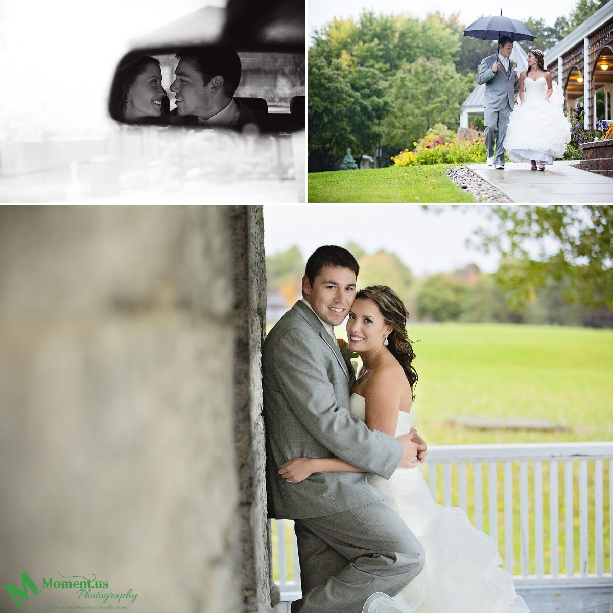 bride and groom in rearview mirror at NAVCentre wedding - Cornwall wedding photographer