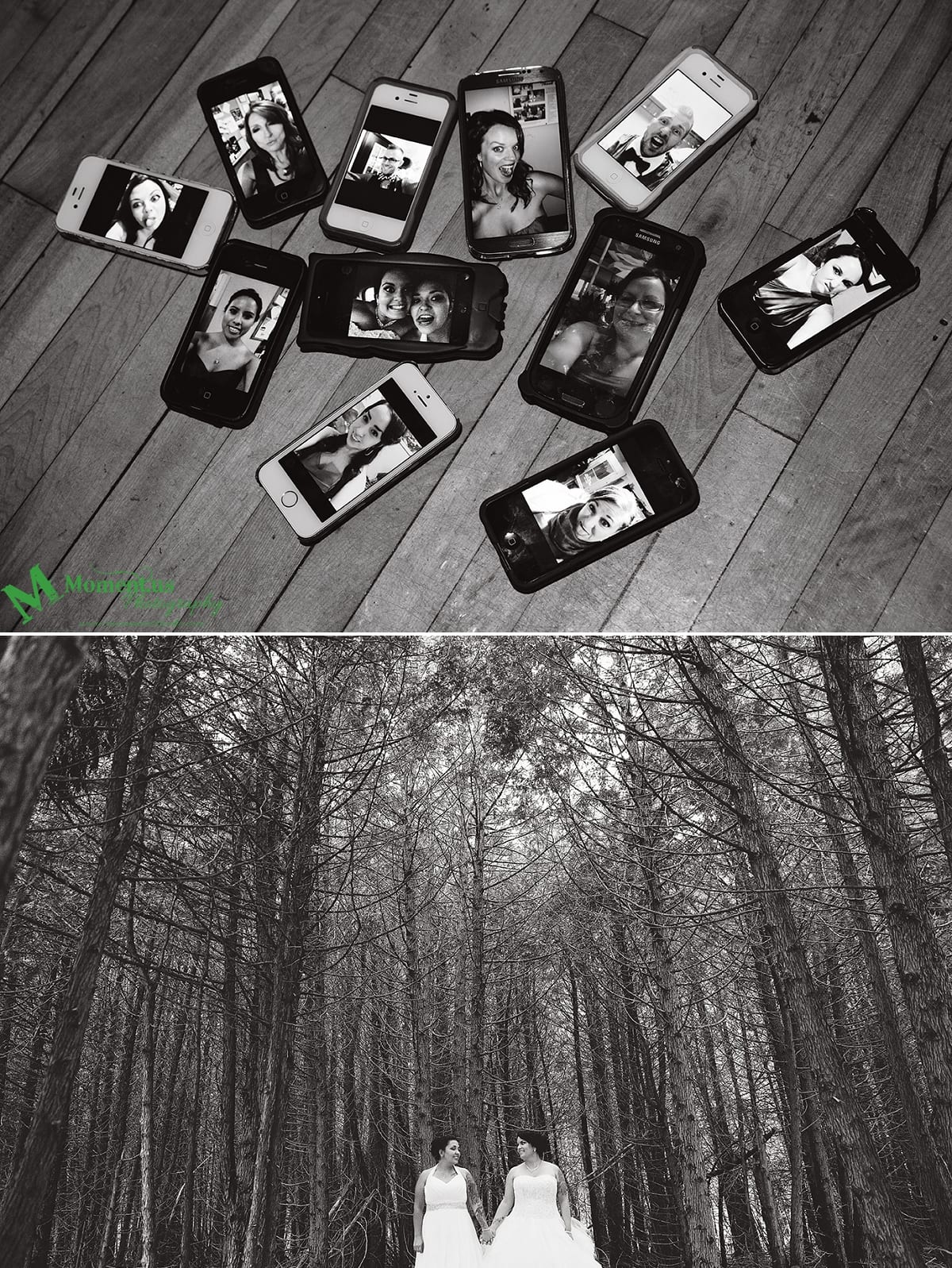 Alexandria wedding - cellphone wedding portrait