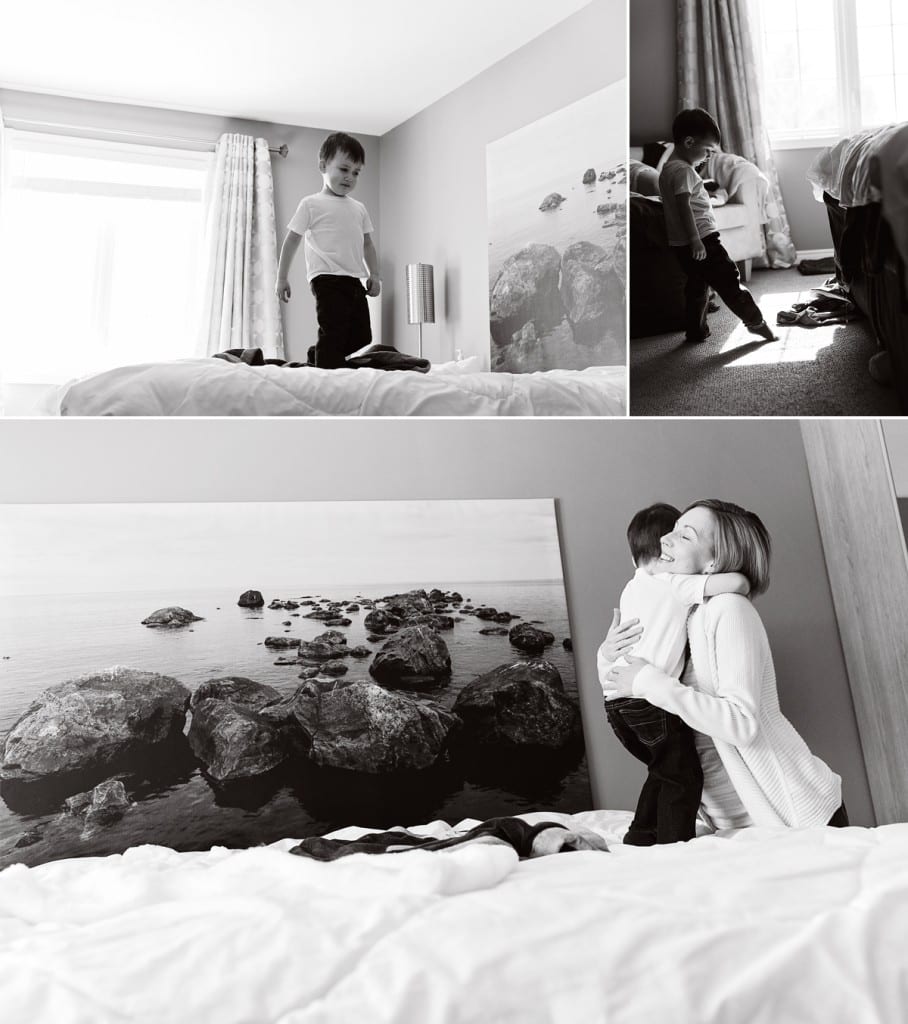 Cornwall documentary family photographer - boy touching sunlight with toe