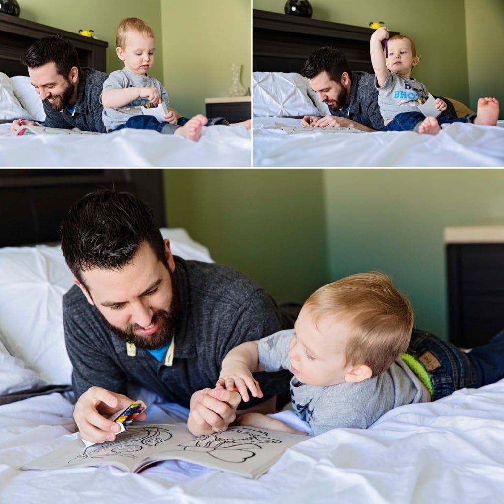 Ottawa lifestyle photography - boy choosing crayons