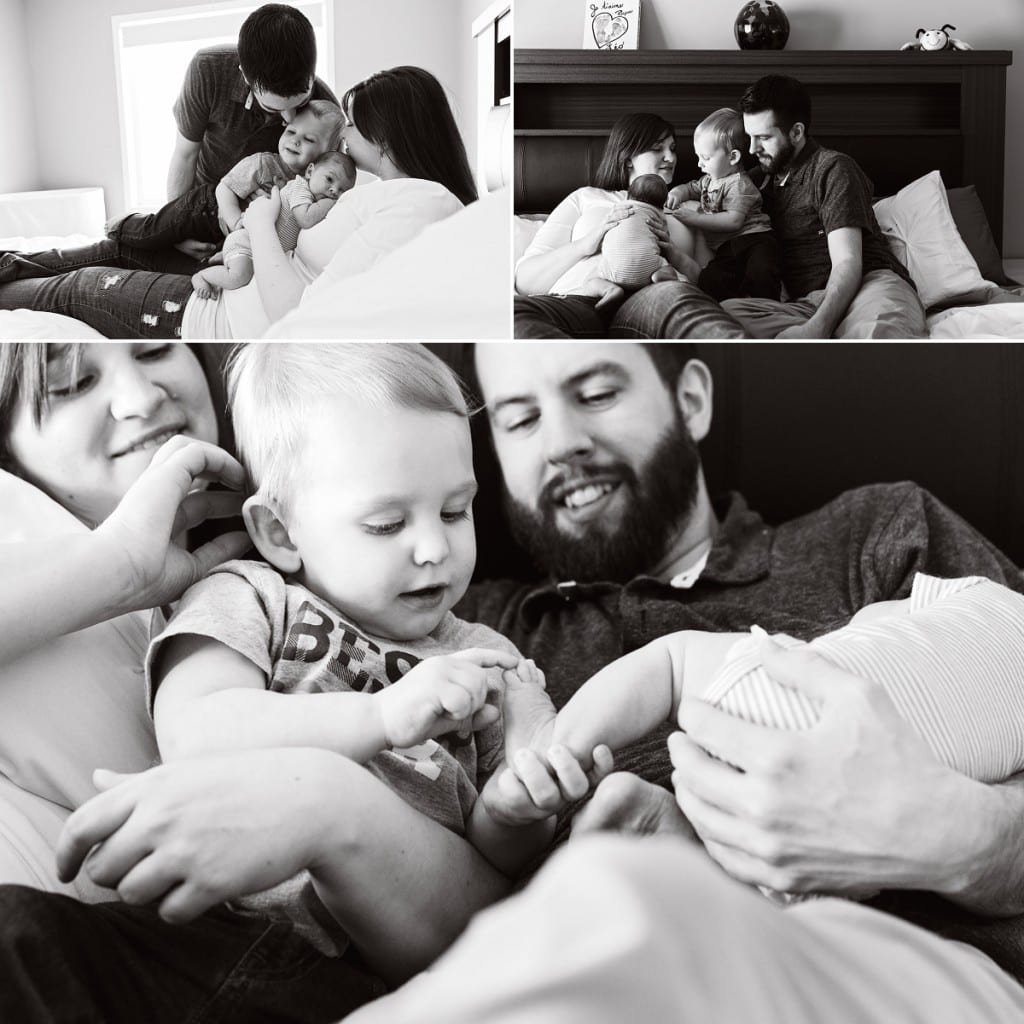 Ottawa lifestyle photography - family on bed