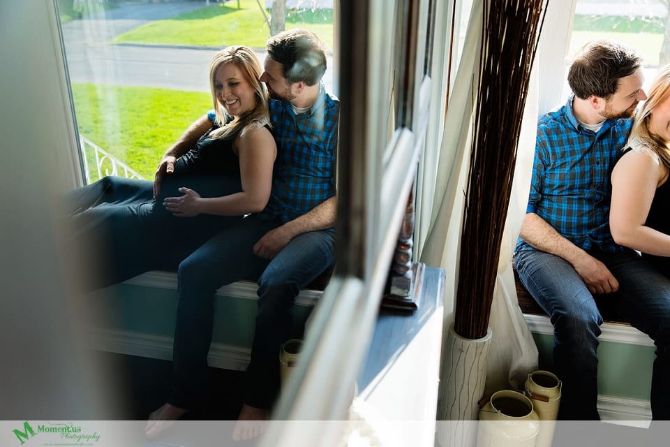 Cornwall maternity photo session - reflection