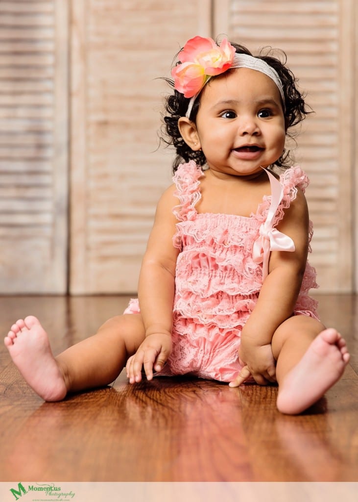 Cornwall children's photographer - coral romper