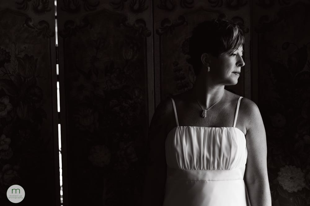 bride portrait by window