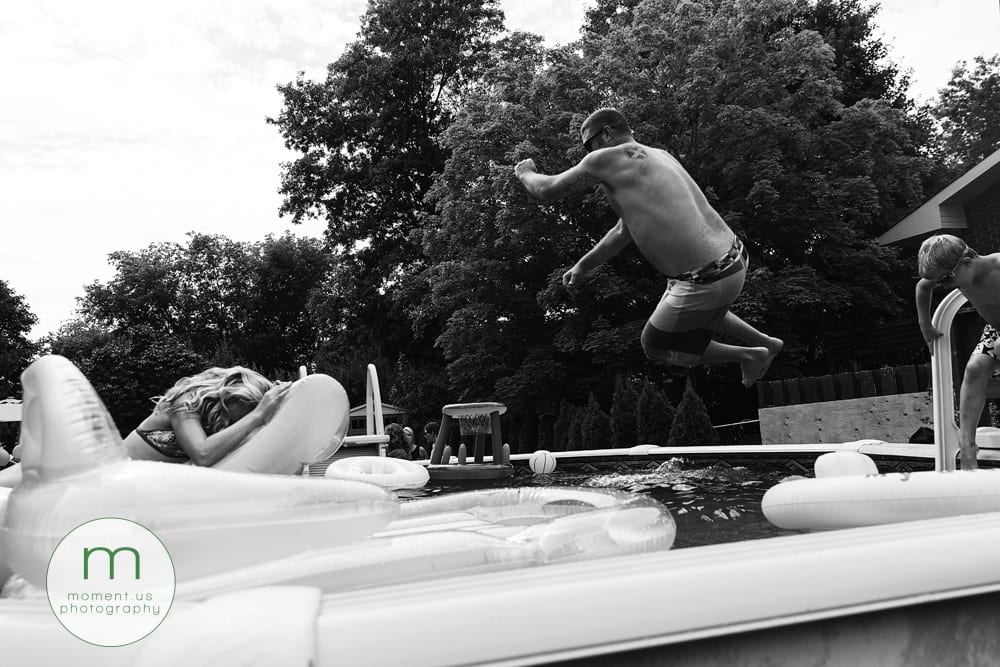 dad doing cannonball