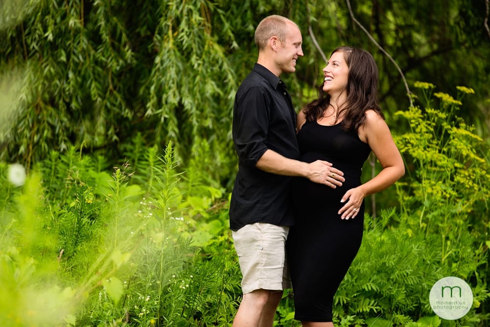 pregnant woman in black dress by willow