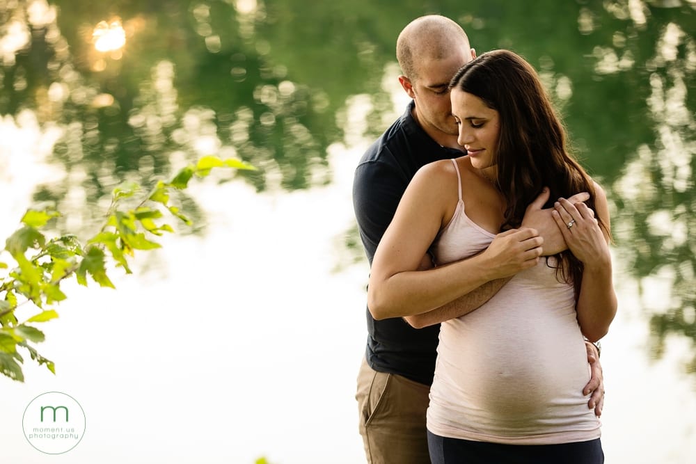 man hugging wife