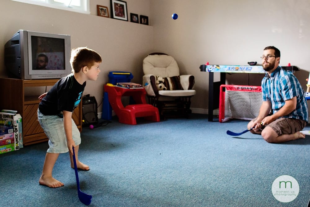 Cornwall Documentary Family Photography - ball hockey 