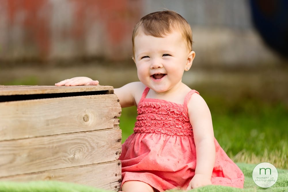 girl in pink dress smiling