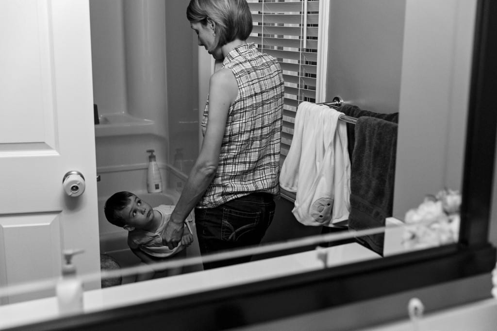 Cornwall  boy ready for a bum wipe