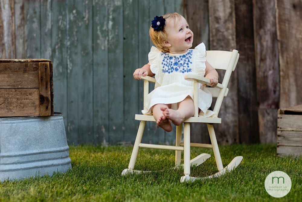 Cornwall child on rocking chair