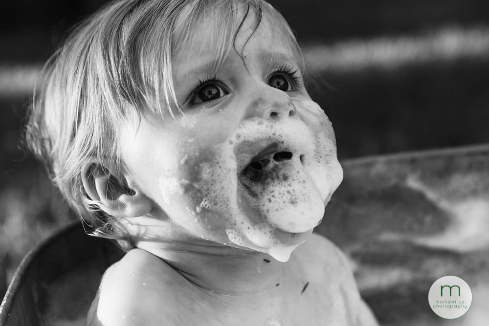 Cornwall child eating soap suds