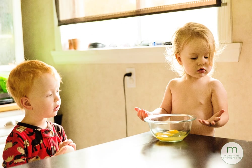 boy and girl with egg