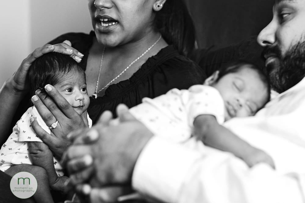 Montreal family on bed