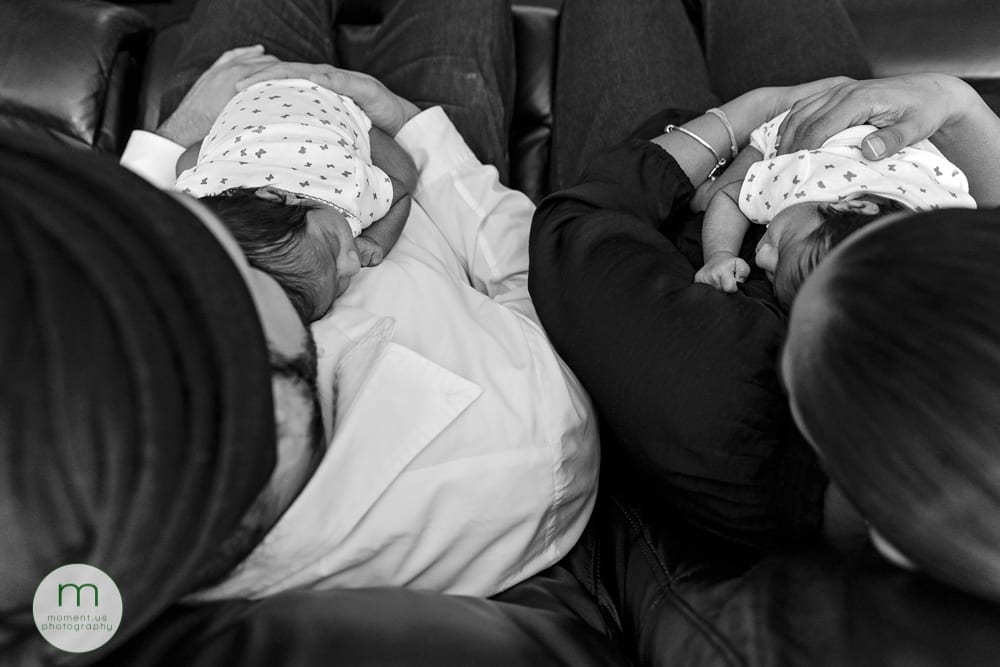 Brossard family on couch