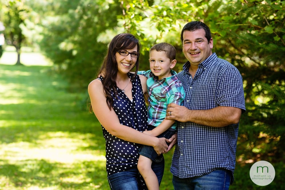 Cornwall family under tree