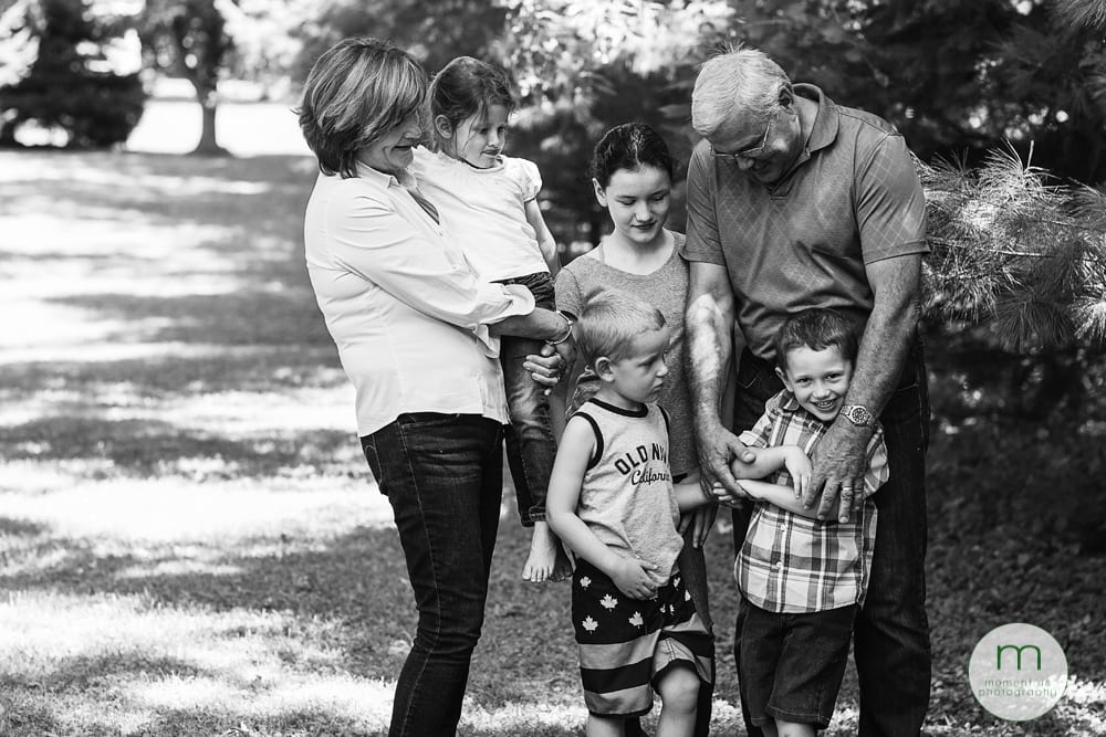 Cornwall grandparents playing with grandchildren