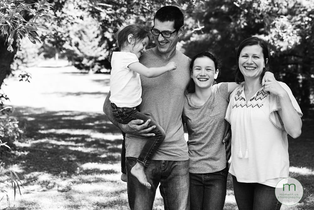 Cornwall family with shy daughter