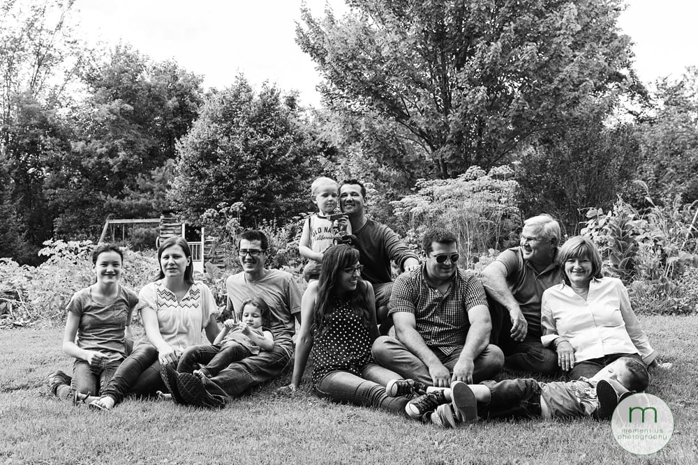 Cornwall families together on grass