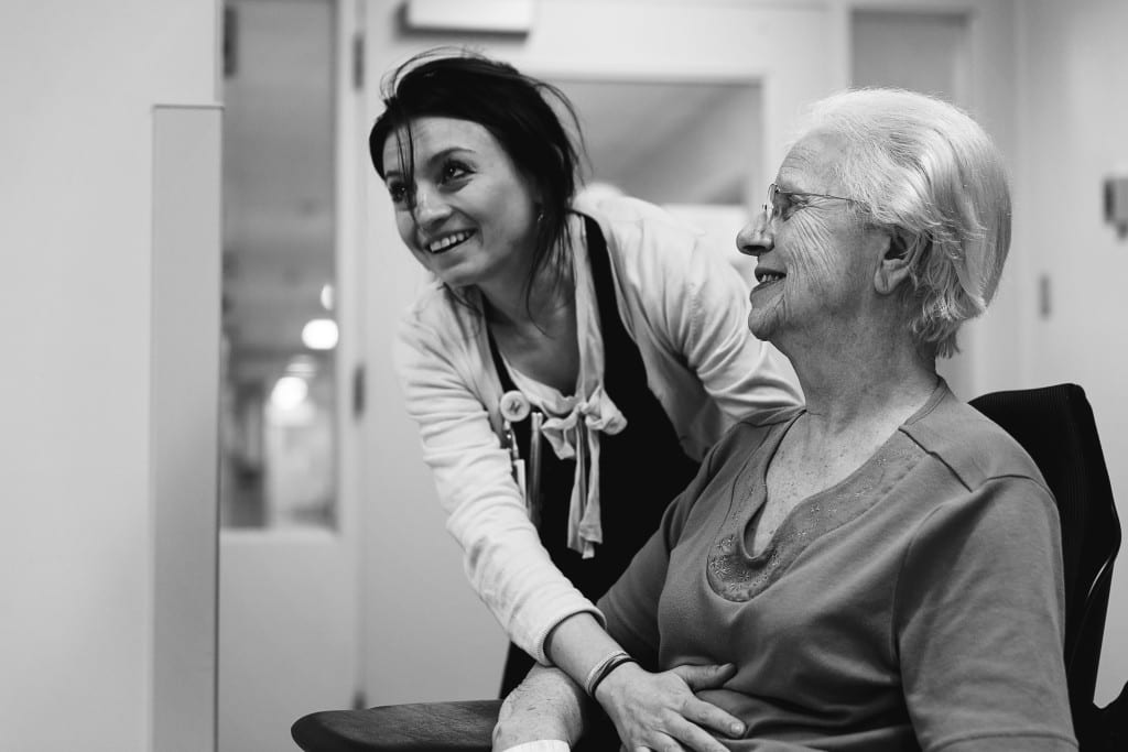 speech therapist helping patient